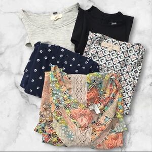 Set Of Five Sleeveless Blouse Tops Shirts Size Medium (M) C63